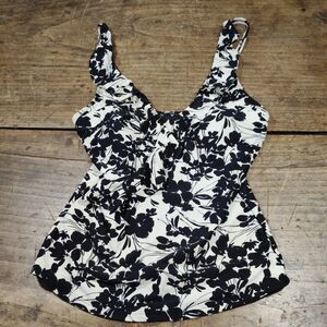 NipTuck Swimwear Tankini Swim Top Sz SMALL/MEDIUM?? Floral Built in Bra *READ